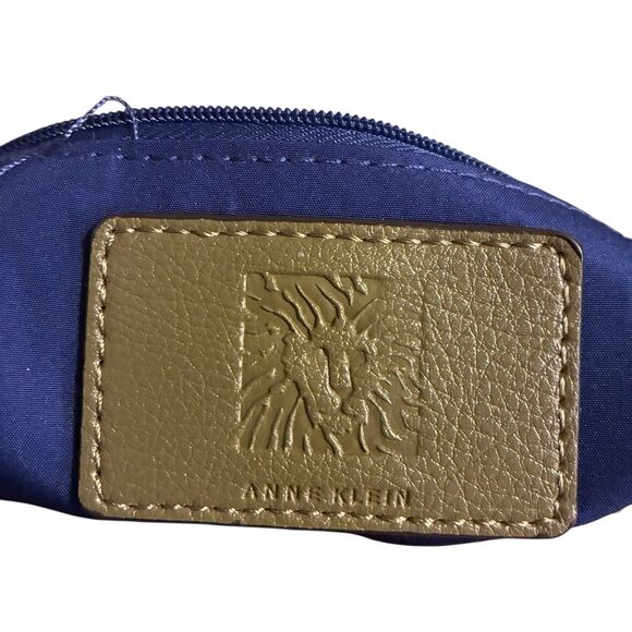 Women’s Ann Klein Olive Green Purse. Gold Hardware. Blue Lining. 10”x10”x4” - Picture 7 of 12